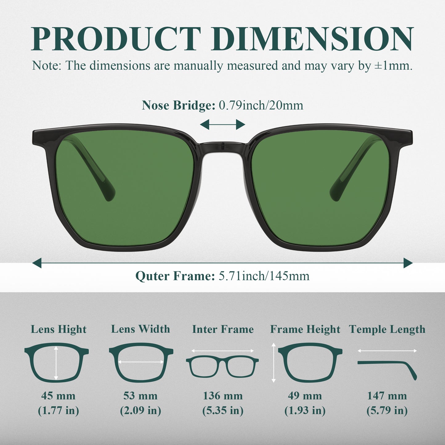 AMBEYE TR90 Lightweight Blue Light Blocking Glasses with Magnetic Green Migraine Relief Clip-On & UV400 Protection, Stylish Unisex Frame for Men and Women(Tortoiseshell)